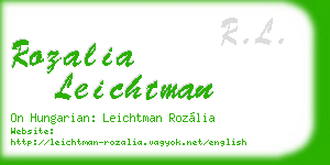 rozalia leichtman business card