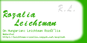 rozalia leichtman business card